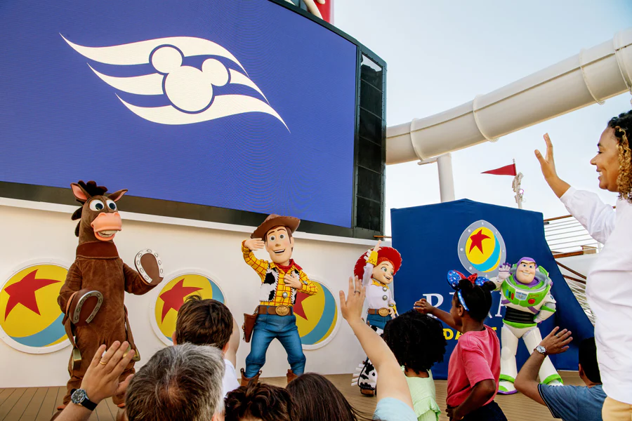 Pixar Pals Celebration deck party on the Disney Fantasy