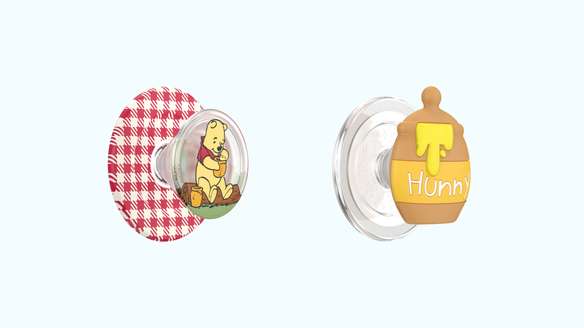 PopSockets Winnie the Pooh phone grips with Hundred Acre Wood character artwork