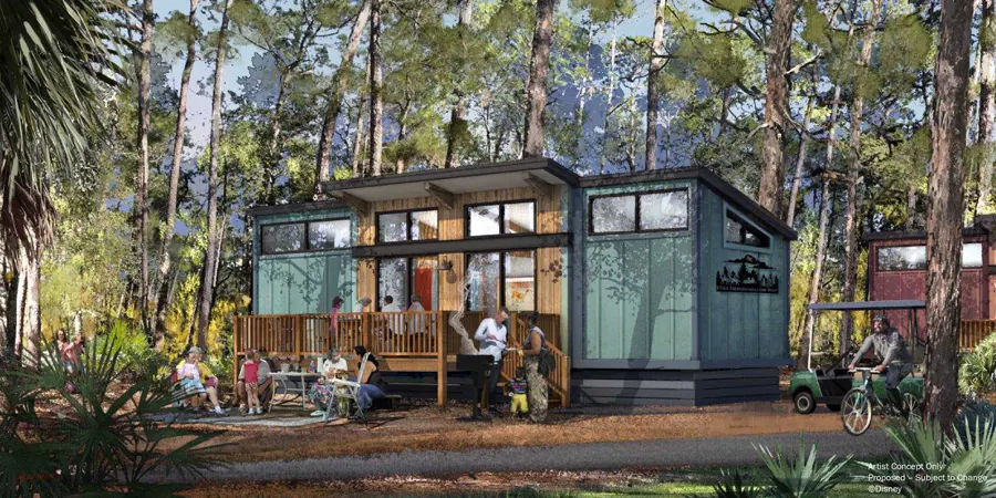 A new Fort Wilderness cabin takes shape during off-site fabrication