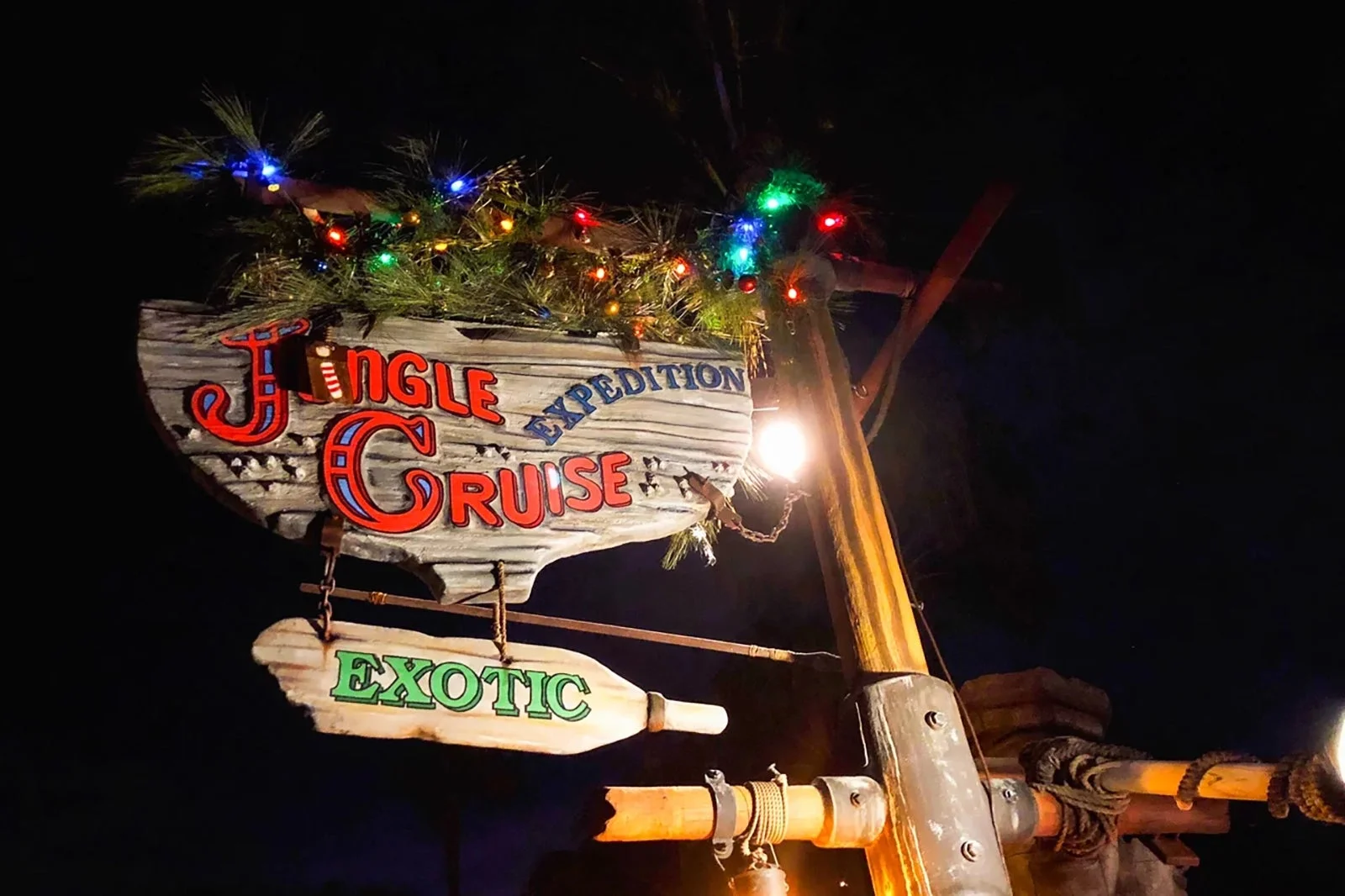 Christmas tree on display at Walt Disney World