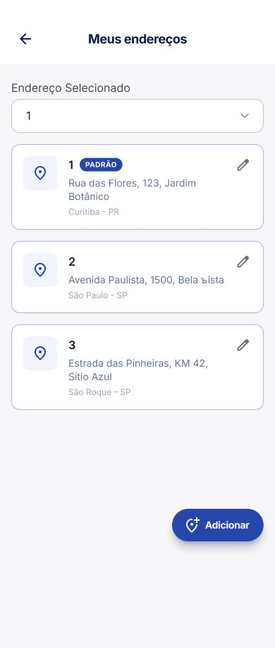 Tela Configurar notificações