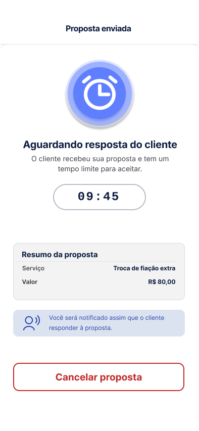 Tela Proposta enviada