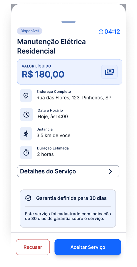 Tela Ver o resumo da oportunidade