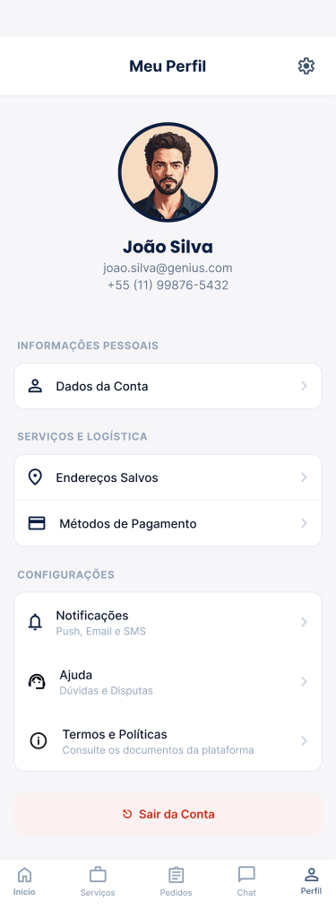 Tela Perfil