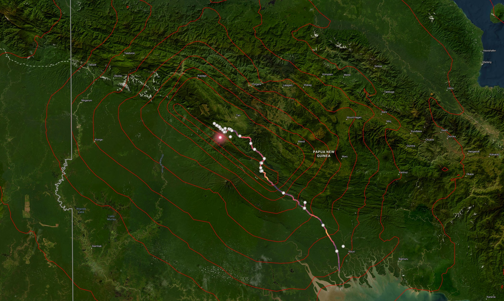Seismic hazards along an LNG pipeline in Papua New Guinea