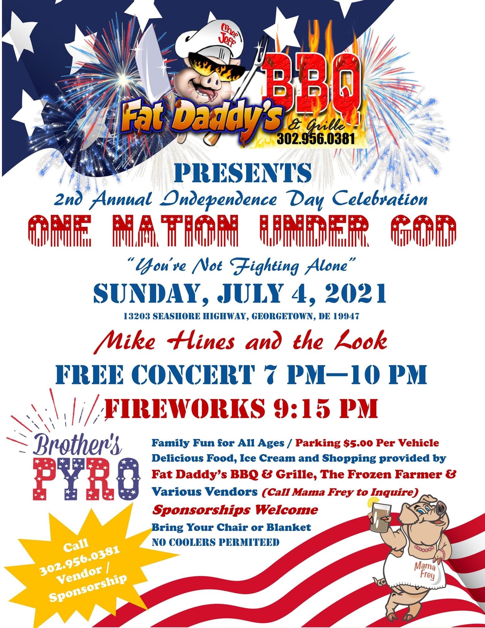 2ND Annual 4th of July celebration @ Fat Daddy's BBQ