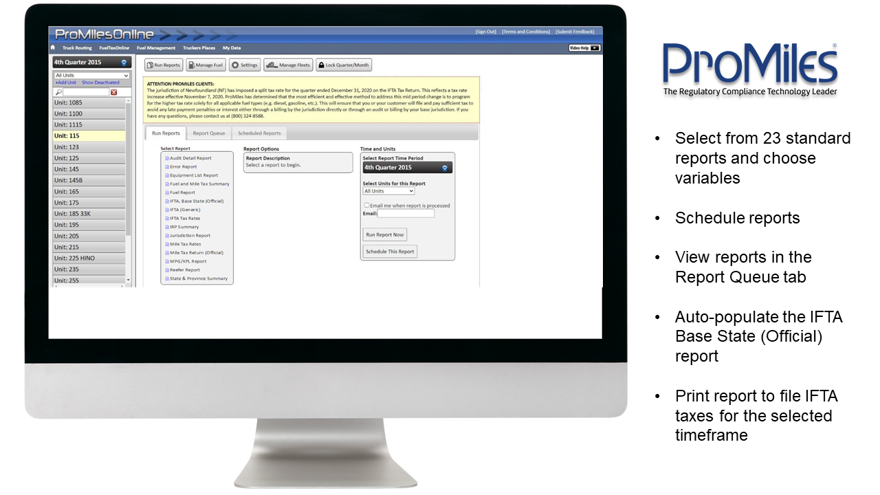 image of ProMiles Automated Fuel Tax Reporting