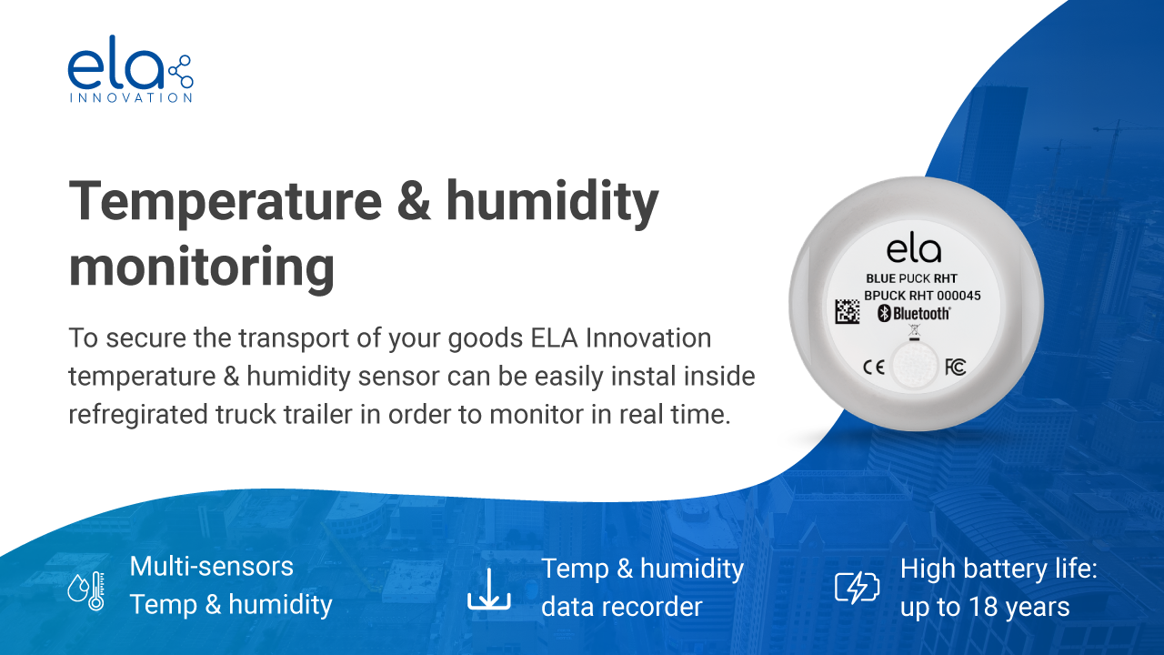 Bluetooth temperature sensor standard EN12830- ELA Innovation