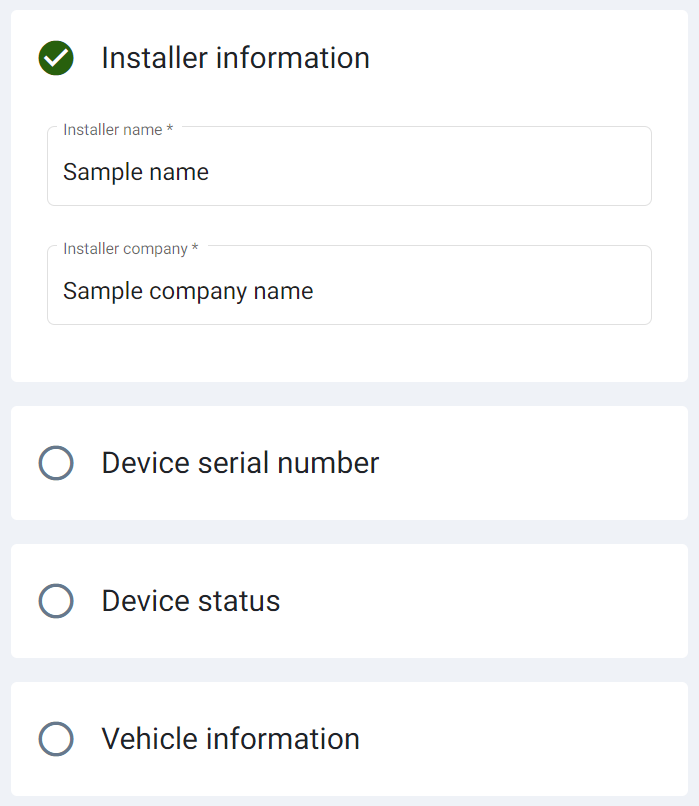 Image of MyInstall user interface