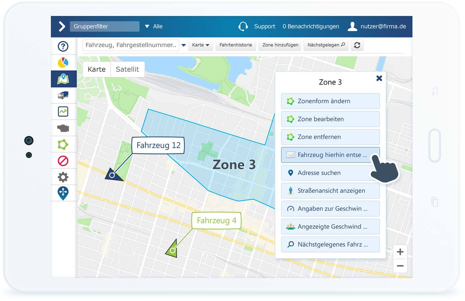 Echtzeit-Informationen für disponierte Fahrer in MyGeotab.