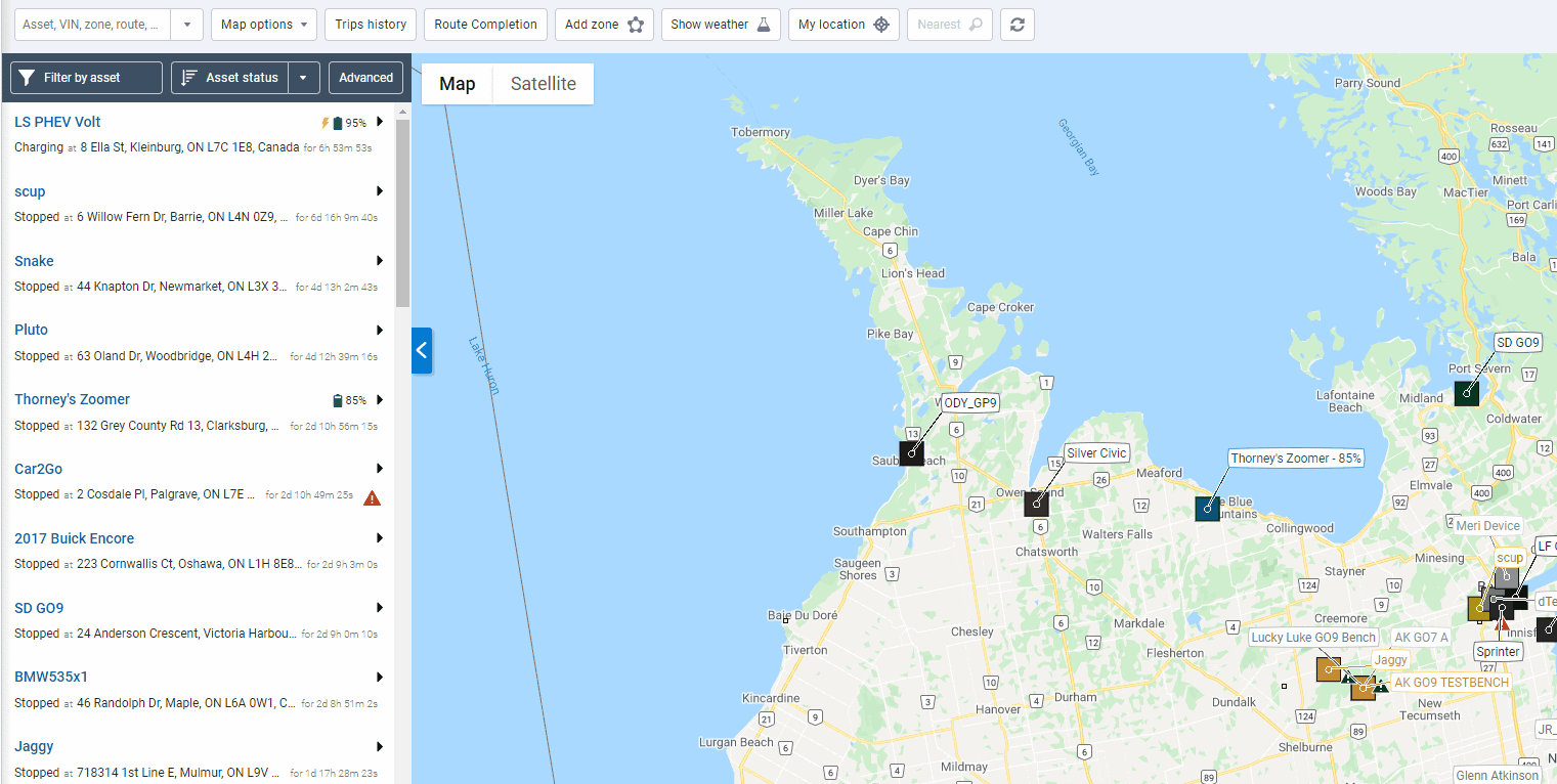 Map advanced selection