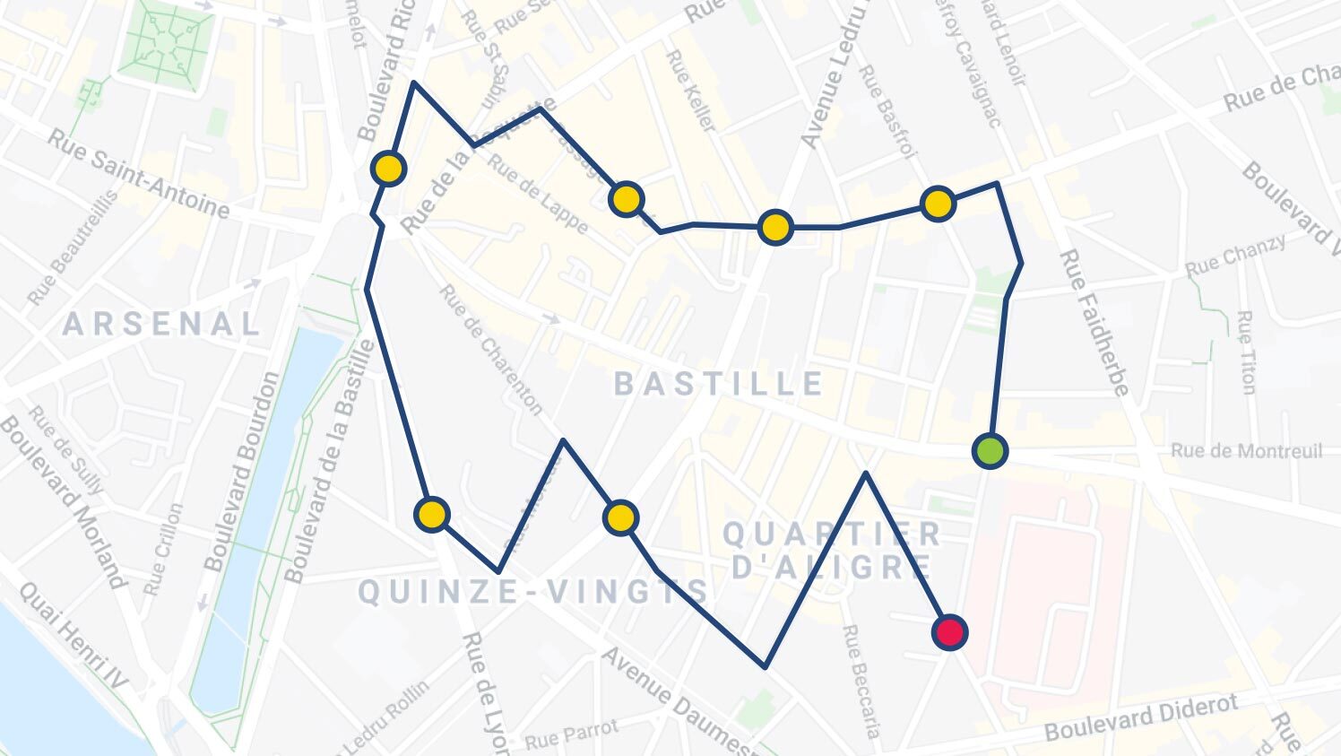 carte de routage et de répartition dans mygeotab