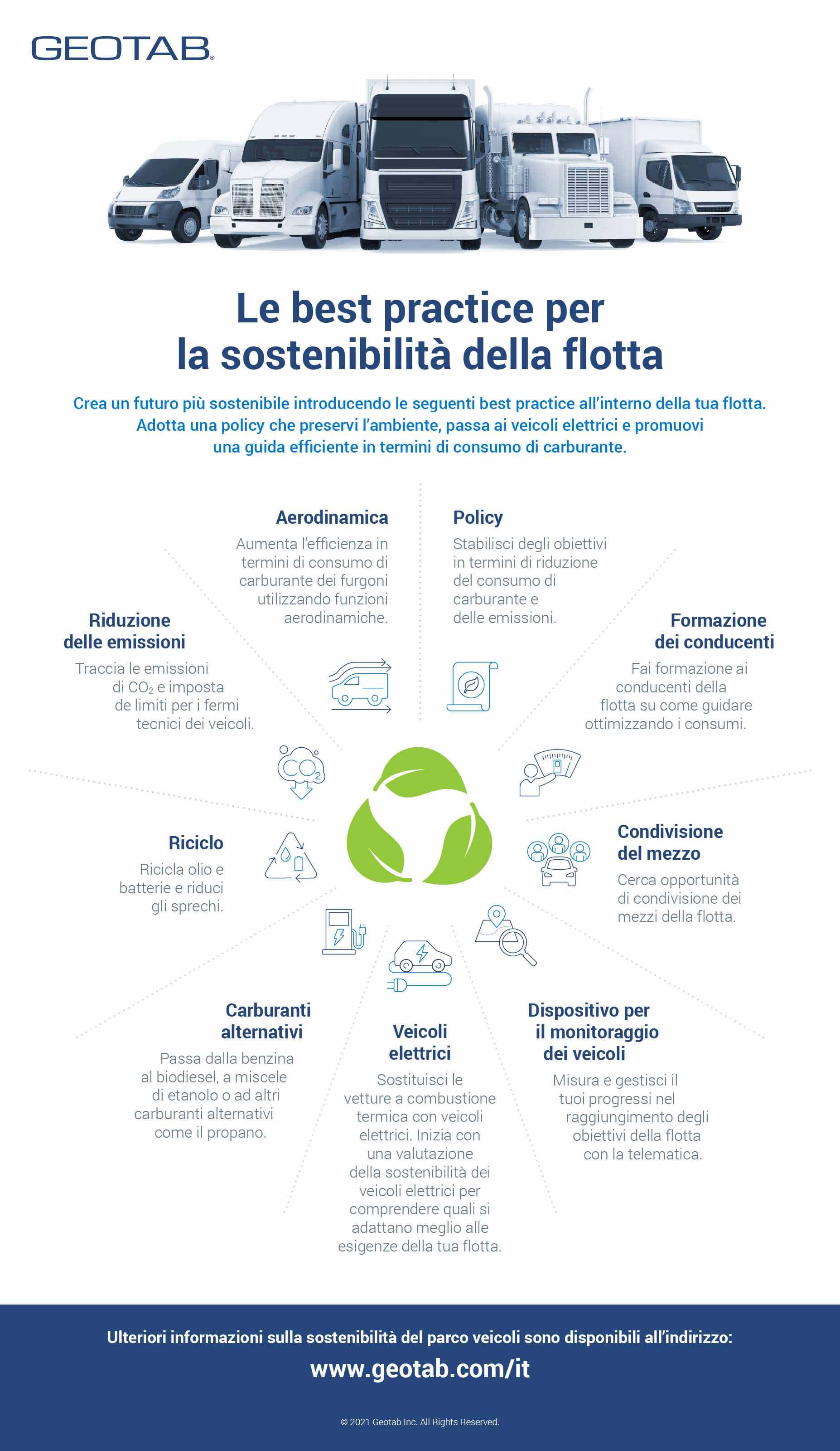 infografica sulla sostenibilità della flotta