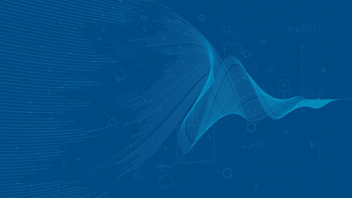 Visualización de datos sobre un fondo azul