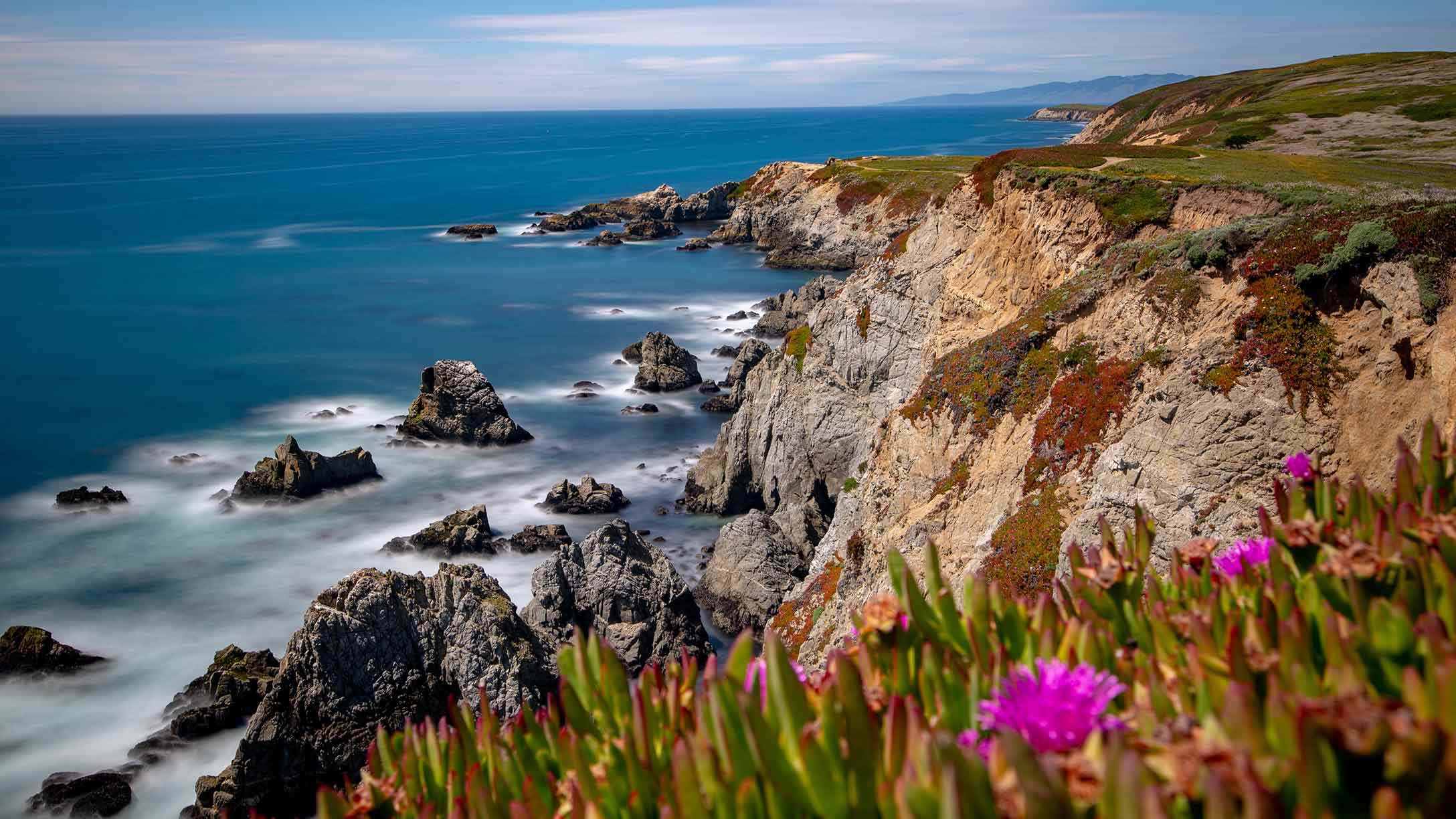 Cliffs and ocean in California