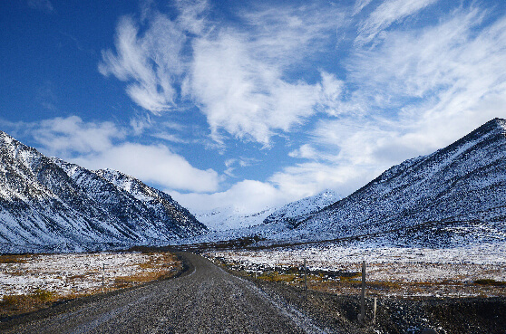 Photograph of State Route 11 in Alaska