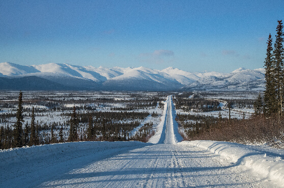 Photograph of State Route 11 in Alaska