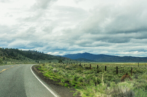 Photograph of State Route 139 in California