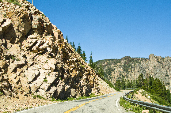 Photograph of US Route 212 in Wyoming