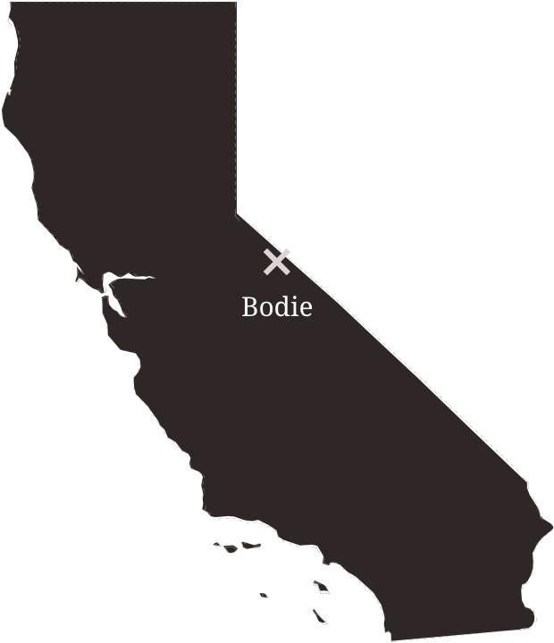 Map showing the location of Bodie