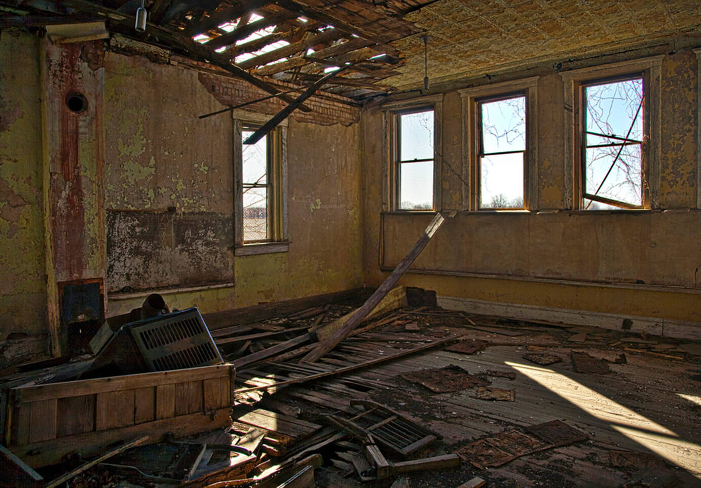 A photo of a ghost town in Kansas