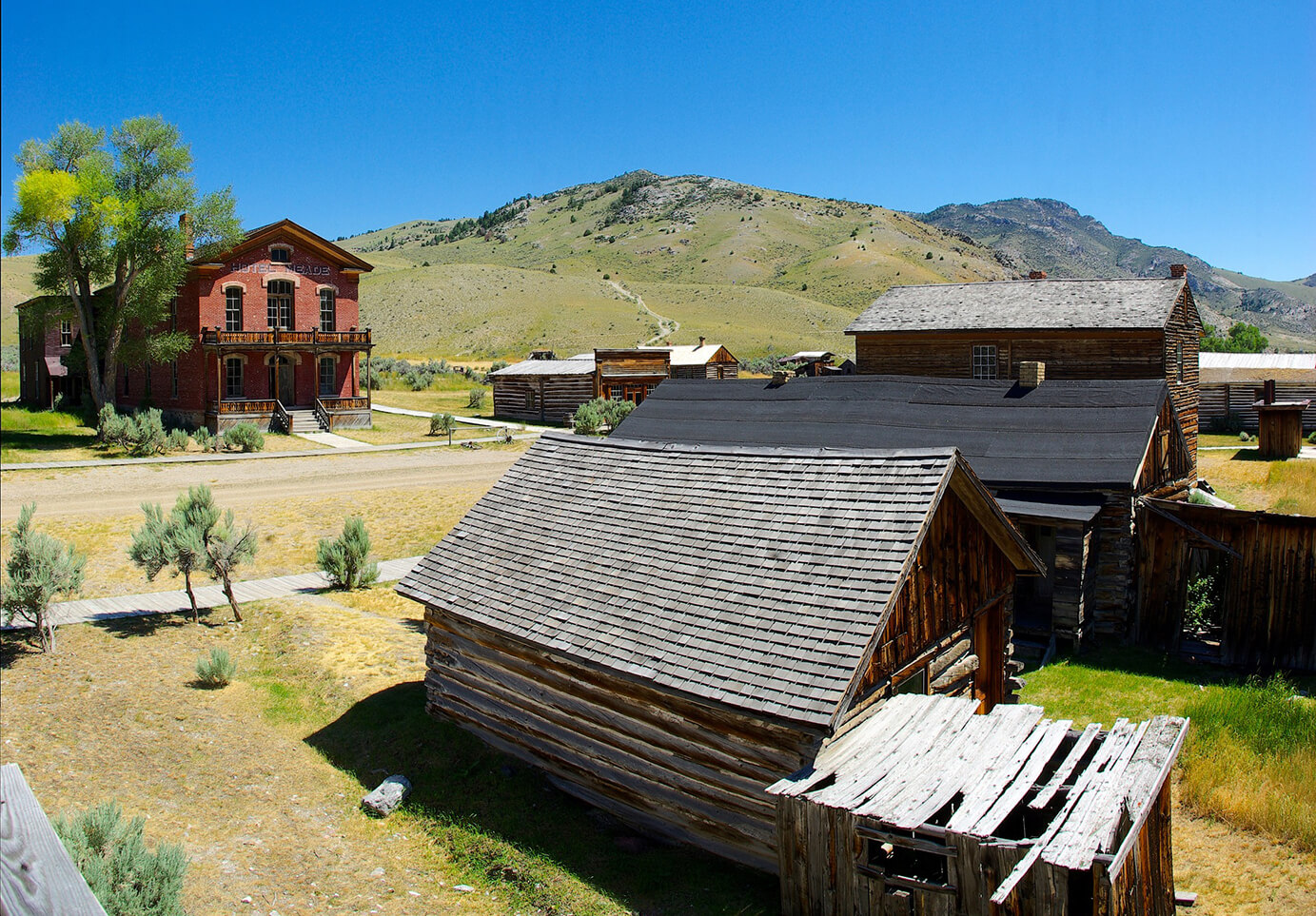 A photo of a ghost town in Montana