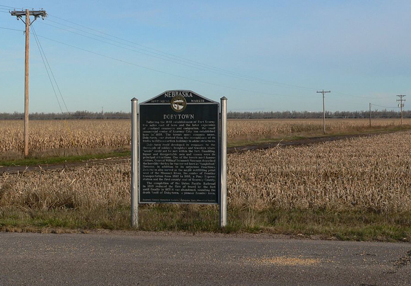 A photo of a ghost town in Nebraska