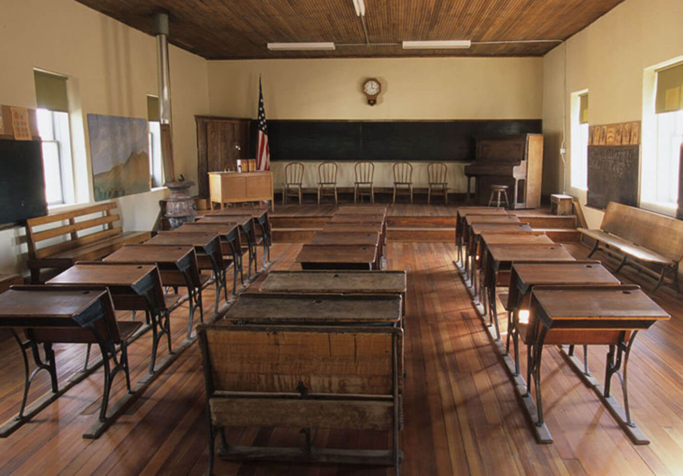 A photo of a ghost town in New Mexico