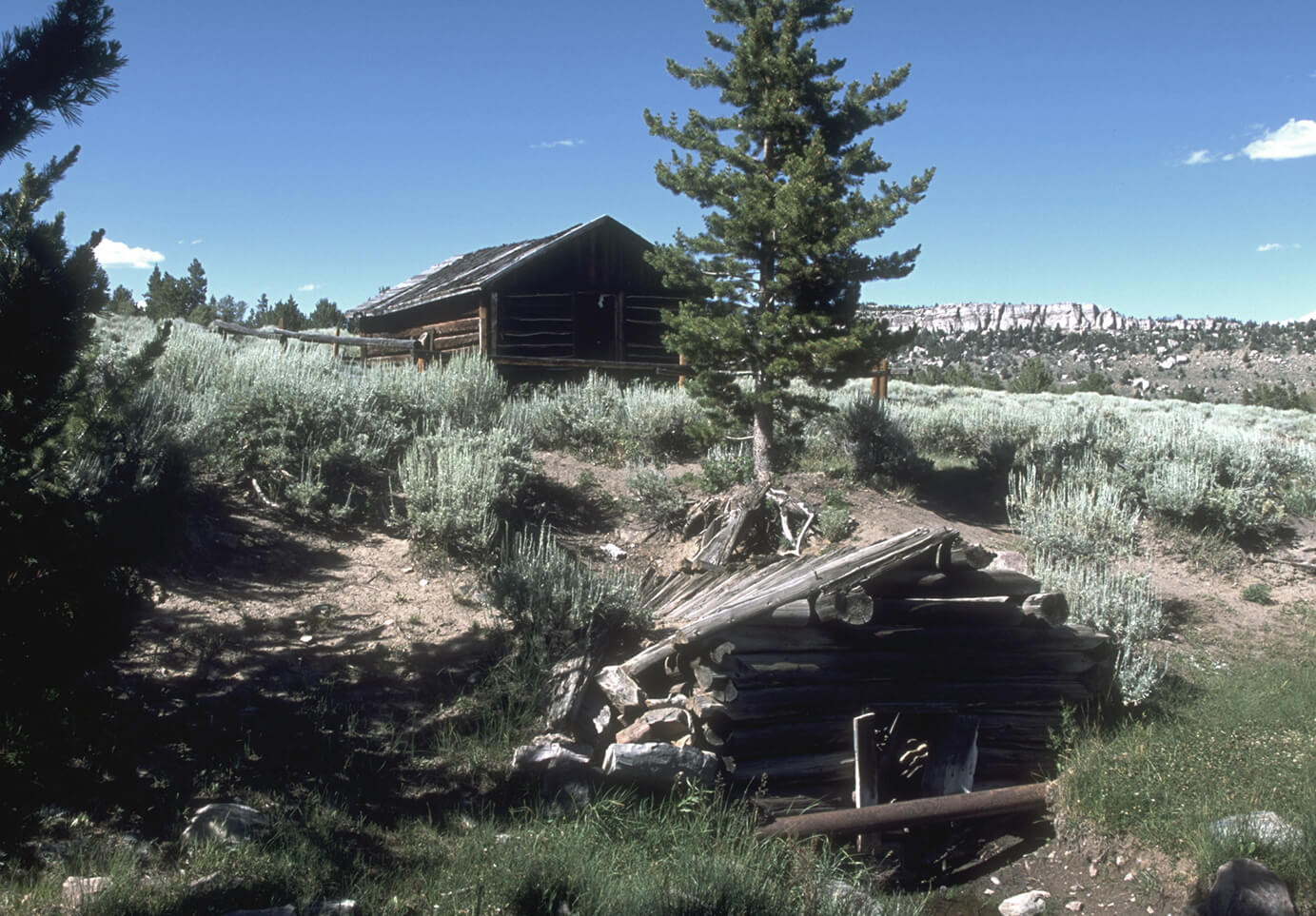 A photo of a ghost town in Wyoming