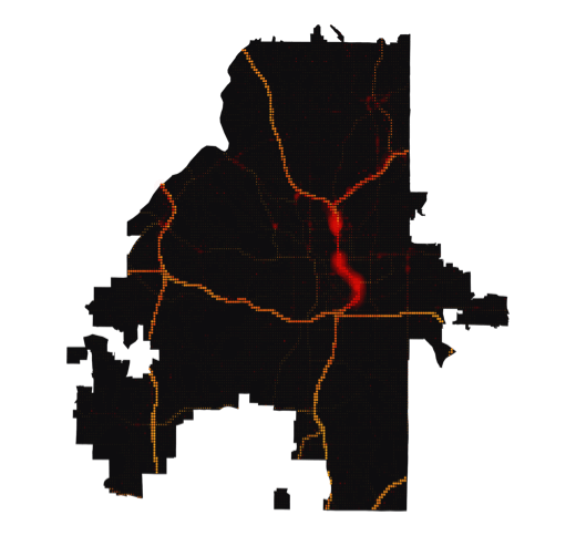 Atlanta temperature map