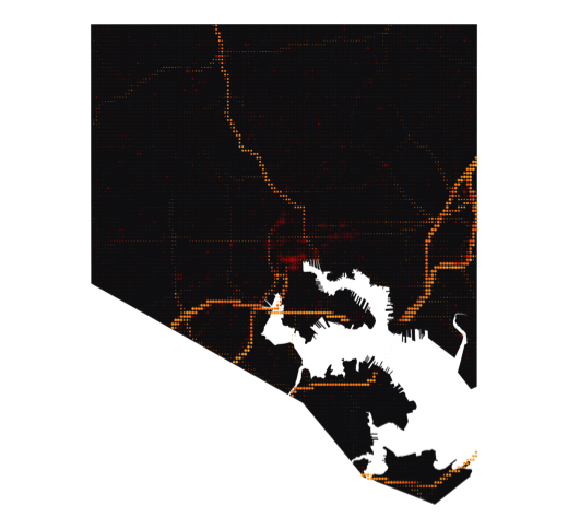 Baltimore temperature map