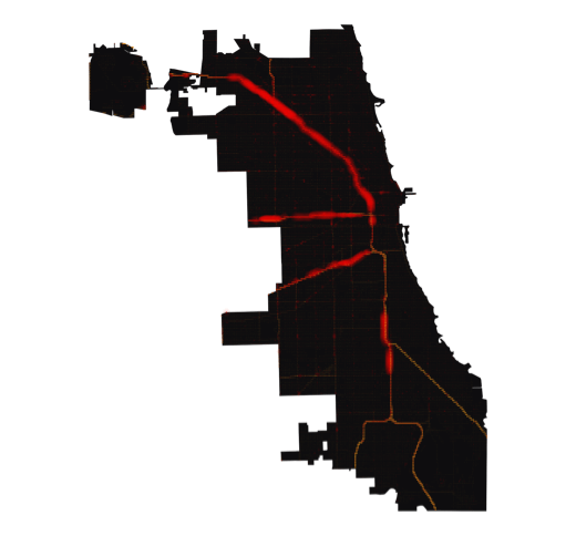 Chicago temperature map