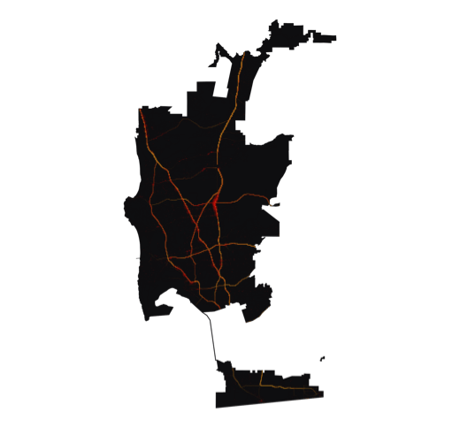 San Diego temperature map