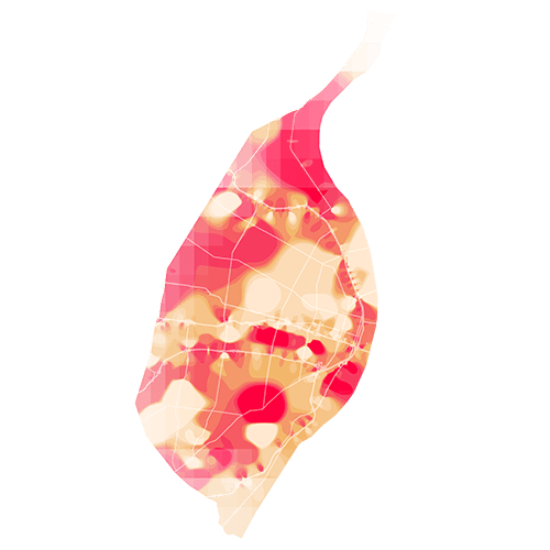 St. Louis temperature map