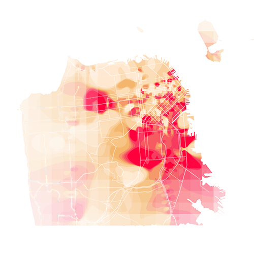 San Francisco temperature map