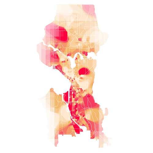 Seattle temperature map