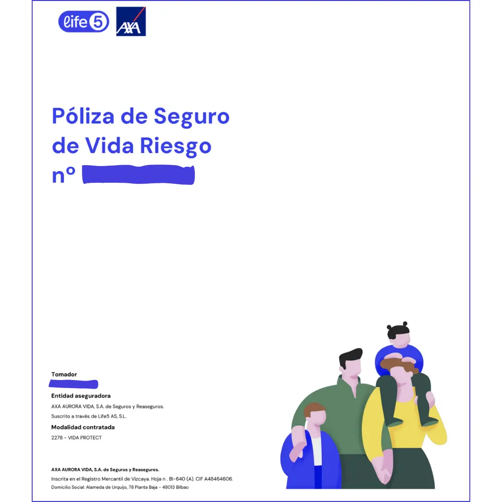 Logos AXA y Life5 Agencia de Suscripcion