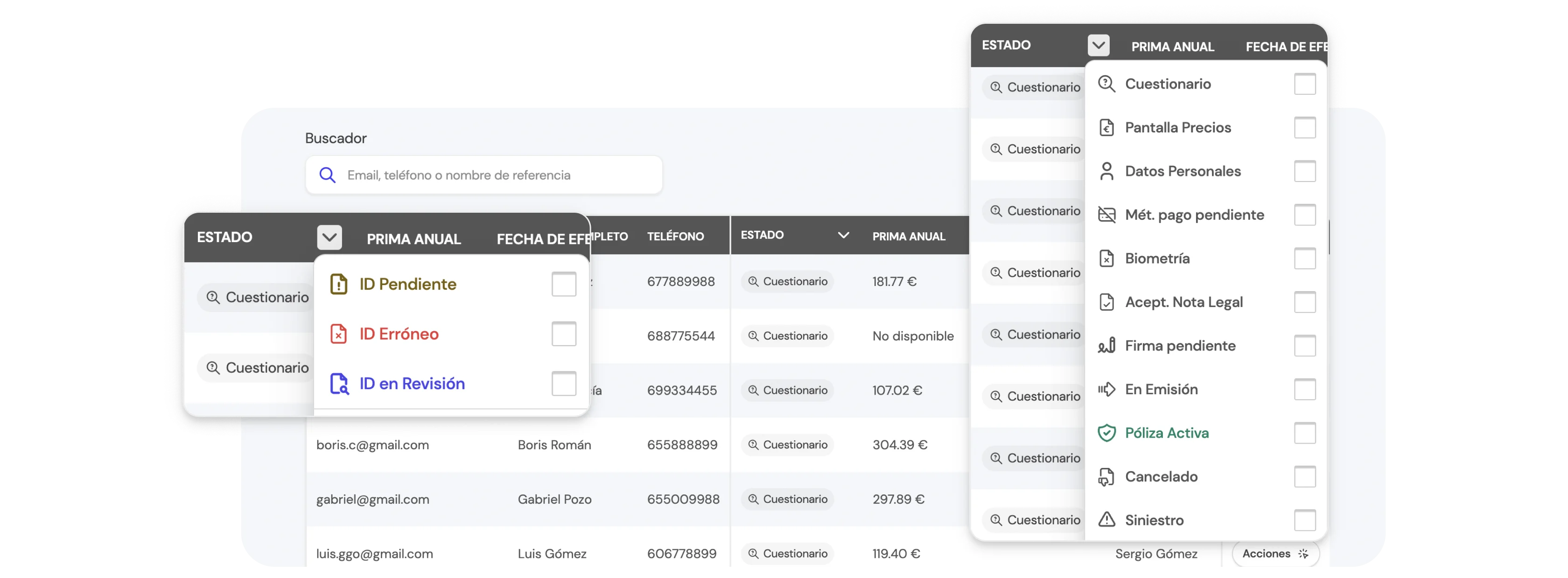 Clasificación de los estados en la BrokerApp de Life5: Proceso de Identificación, Proceso de Contratación y Casos Especiales..
