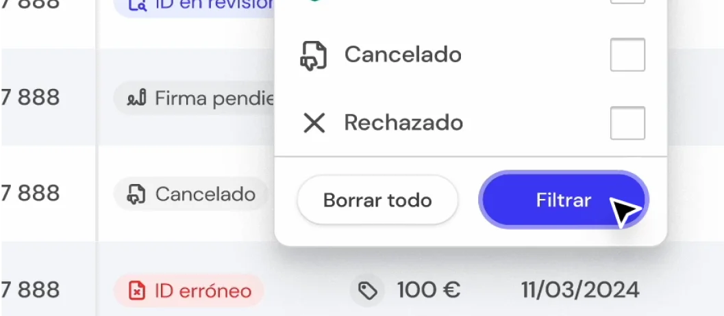 Paso 3: Haz click en el botón 'Filtrar' para aplicar los filtros de estado.
