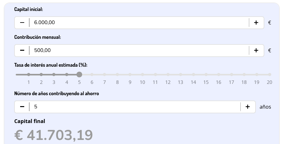 Interés compuesto supuesto 1