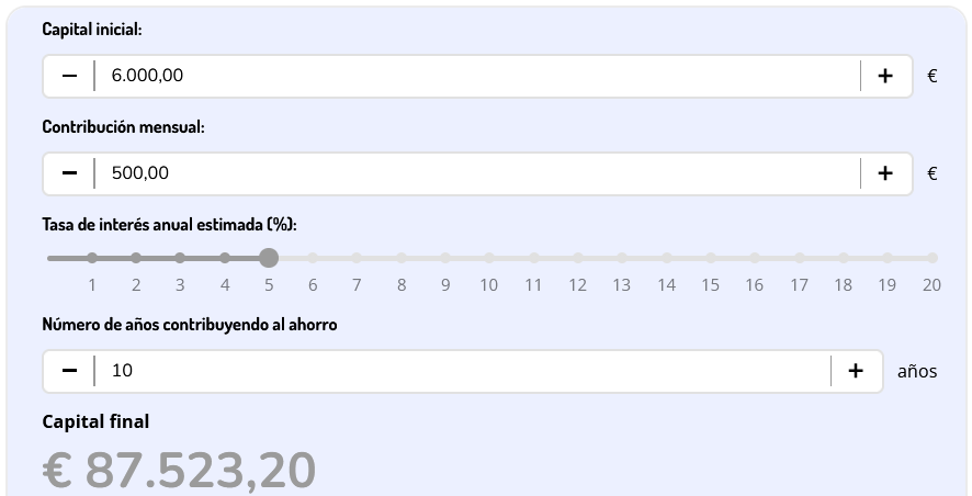 Interés compuesto supuesto 2