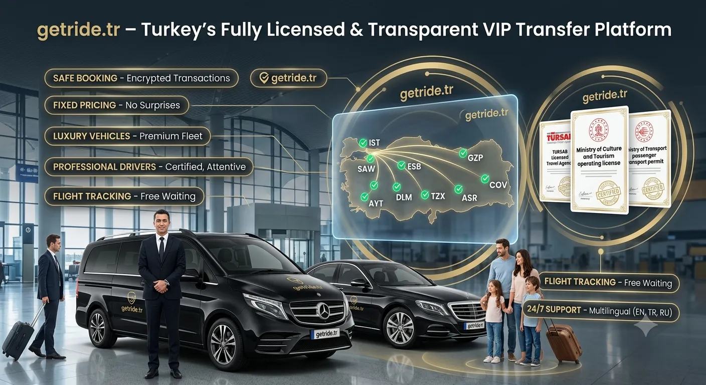 منصة النقل الخاصة (VIP) الأكثر موثوقية وشفافية وحاصلة على ترخيص كامل في تركيا