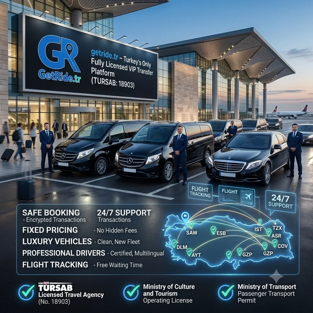 getride.tr – المنصة الوحيدة في تركيا المرخصة بالكامل لخدمات النقل الخاصة بكبار الشخصيات (TURSAB: 18903)