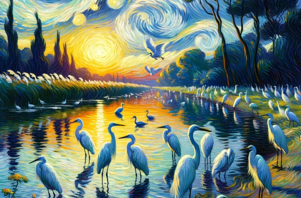 Egrets At Dawn