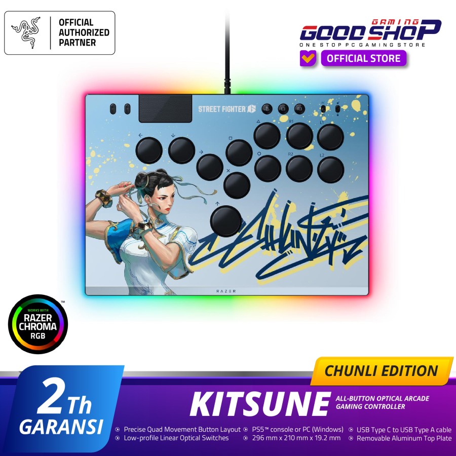 Razer Kitsune - Chun Li Edition - Arcade Gamepad Mulai Rp Razer Kitsune - Chun Li Edition - Arcade Gamepad Mulai Rp