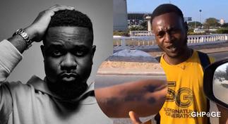 Sarkodie's reaction after meeting die-hard fan who tattooed his name on his arm