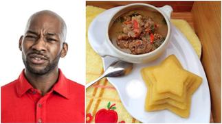 Social media users react to trending photo of '5 star' gari & soup