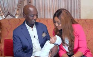 Regina Daniels Shows Off her Son's Face