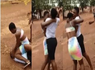 Indomie Generation on Show As Two JHS Bimbos Exchange Blows on Camera Over A Guy's iPhone