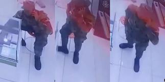 Ghanaian soldier captured on camera stealing iPhone from phone shop